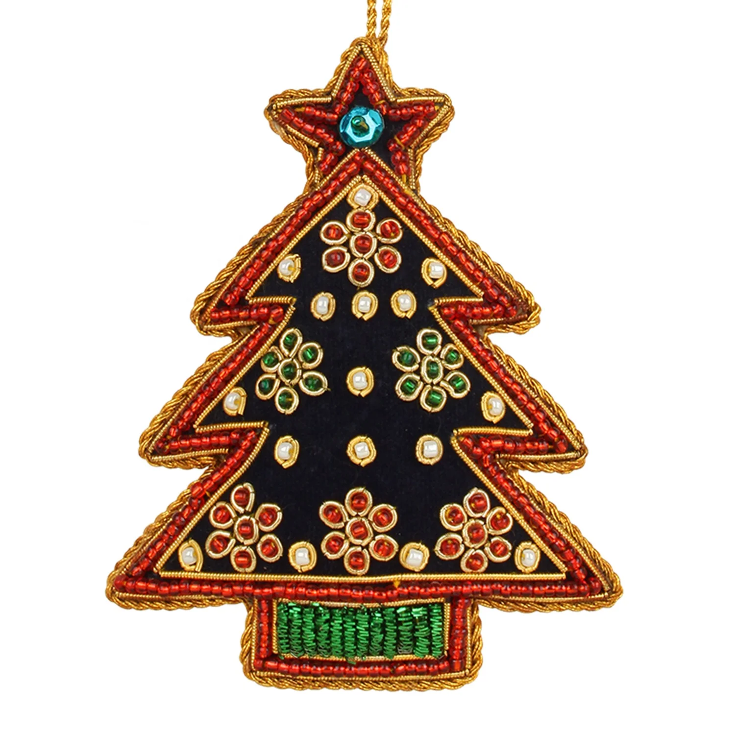 Handmade Handcrafted Embroidered Beaded Velvet satin Christmas Decorations Ornament Santa  Socks   Giraffe Elephant  Customized