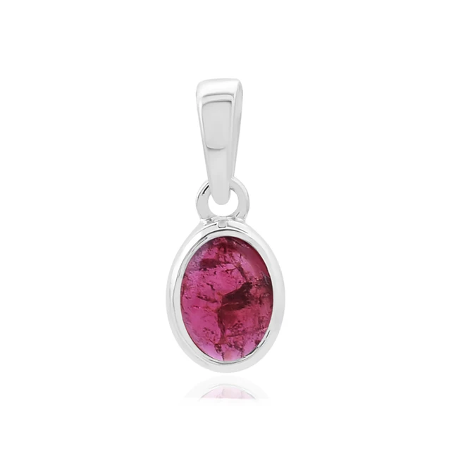 Charm pendant natural stone 925 sterling silver tourmaline gemstone pendant fine Jewelry