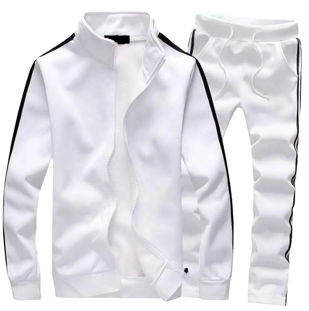 New 2023 Autumn/winter New Style Zipper Sports Tech Training Custom Logo White Tracksuit