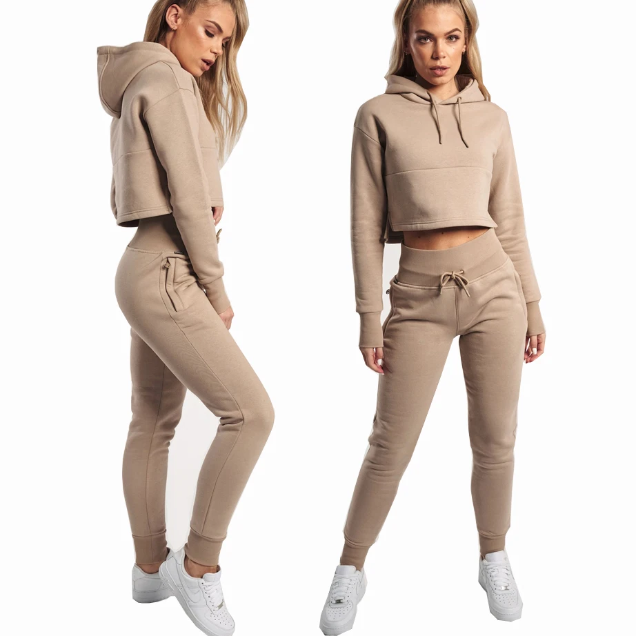 100% Cotton Terry Towel Tracksuit 3-Piece Jogging sets Zipper Up Ladies Anti-Pilling Tracksuit With Customized Logo