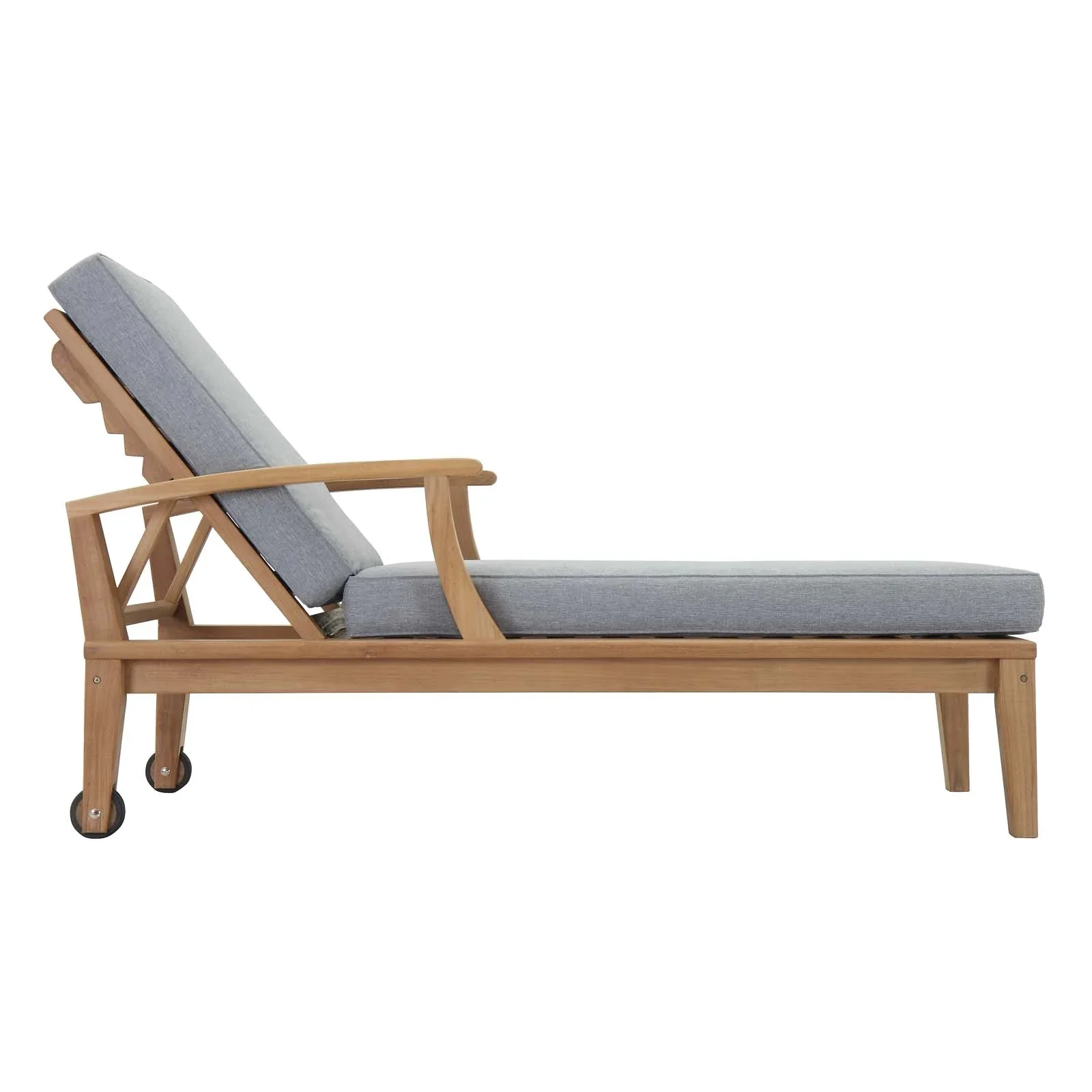 Outdoor Teak Sun Lounger Single Chaise