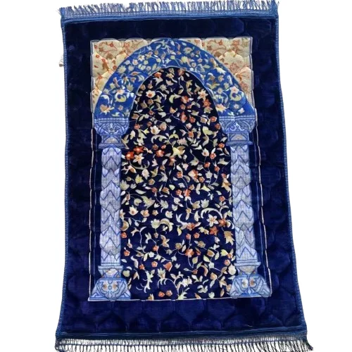 PM22 Custom Wholesale Small Foldable Thick Muslim Child Faux Fur Prayer Rug Mat