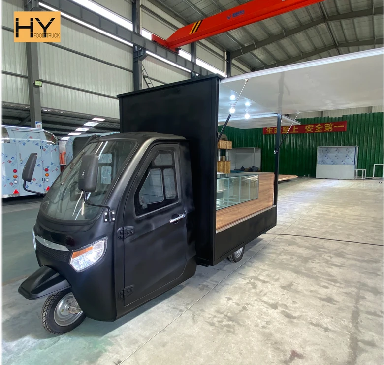 Electric Folding Motor Ape Piaggio Street Mobile Tricycle mini food truck mobile coffee car For Sale