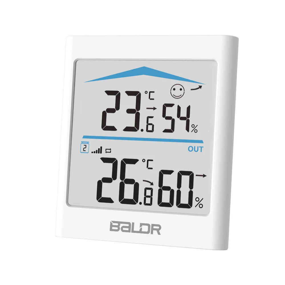 BALDR  B0135 Wireless Indoor Outdoor Digital Thermometer Hygrometer Temperature Humidity Meter With Backlight
