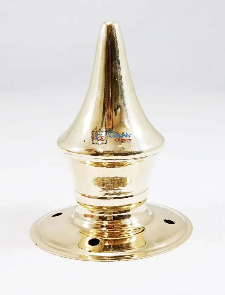 Helmet Holder with Four Rivets Collectible Pickelhaube Striped Spike Holder German Metal Craft Leather Helmet Spike Holder