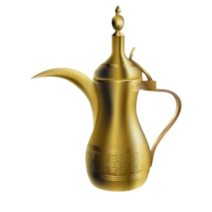 Top Selling Gold Polished Kitchen Dining Tea Pot Handmade Arabic Dallah Greatest Quality Tableware Tea and Coffee Pots