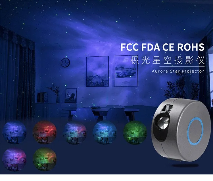 Пульт дистанционного управления лазерный проектор RGB красочный 3d Туманность светодиодный вращающийся Звездное небо Проектор свет для подарка ночной