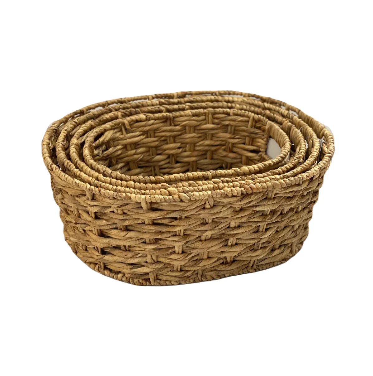 Open weave water hyacinth basket/ Eco-friendly material water hyacinth storage basket made in Vietnam
