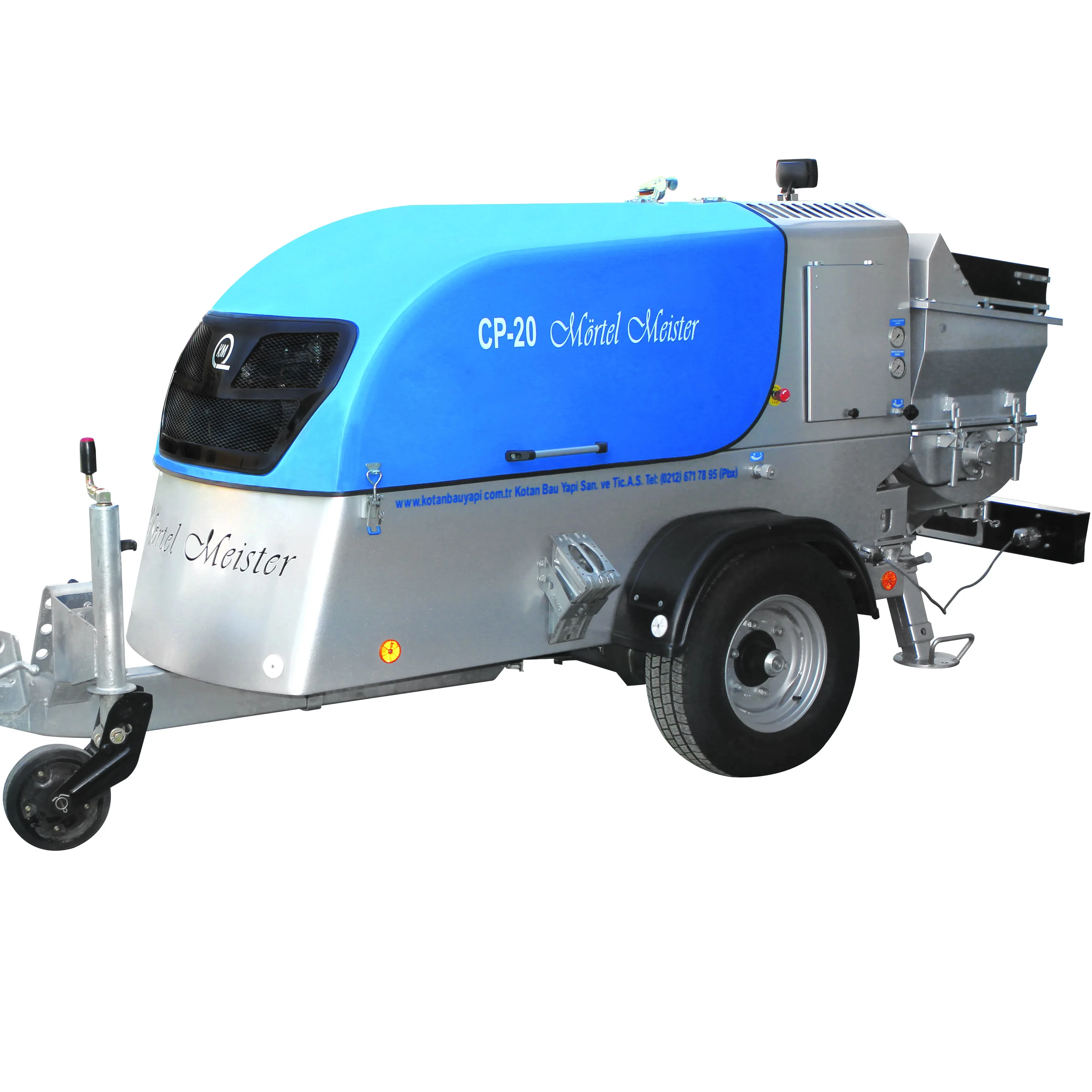 Up To32mm Aggregates Custom Logo Hot Sales Diesel Powered Mortel Meister CP20 Concrete Pump New Factory Price Two Engine Options