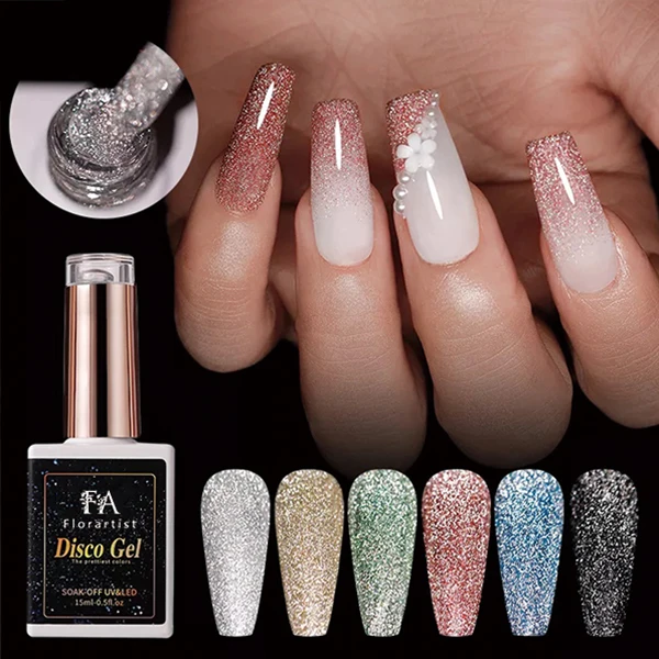 Reflective Gel Nail Polish Wholesale Color Customization Popular Pastel Color Gel Nail Polish