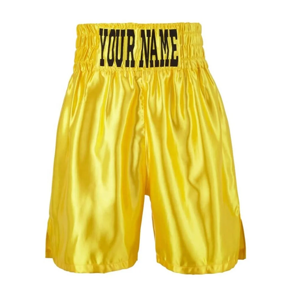 Satin Solid Colors Boxing Shorts Custom Logo MMA Trunks for Fighting Wholesale Trending Boxer Shorts