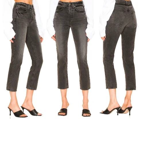 Factory Cheap price Manufacturer Breathable slim Fit high waist wide leg Snow wash jeans men Street Style Best Quality own logo