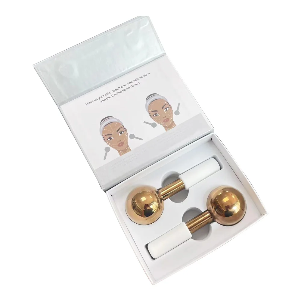 new 2023 products ice roller for face 360 rotating stainless steel ice globe Face ice globes for facial massage