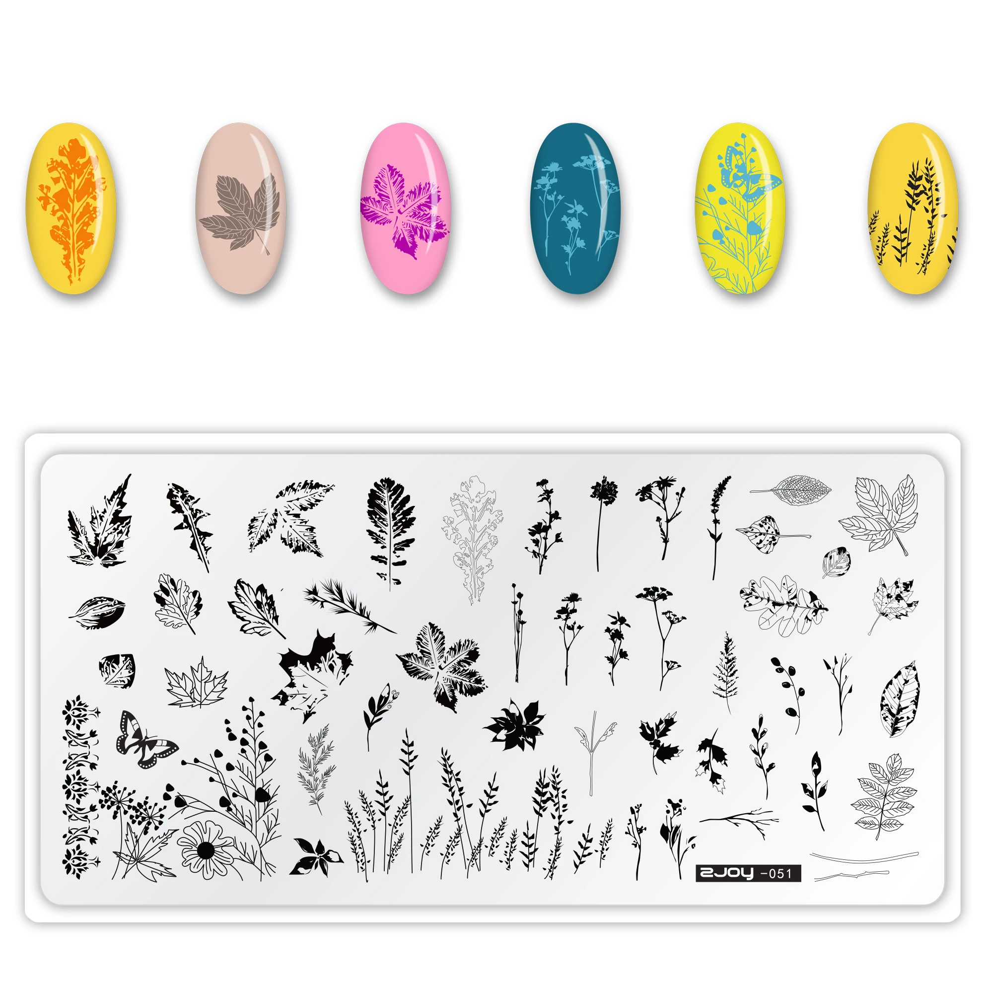 custom french design Butterfly nail art stamping plates uv gel cartoon nail stamping plate kit
