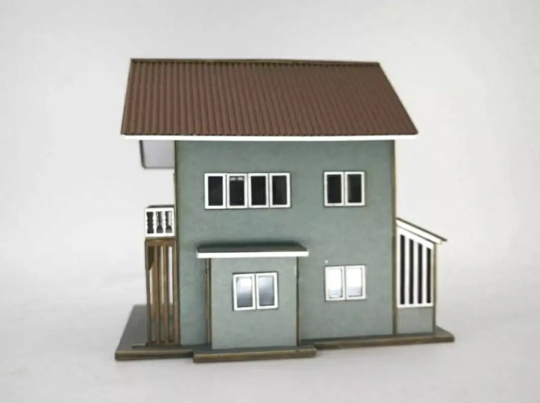Thai House Miniature Dollhouse Model - Handmade Craft Collectible Toy #12