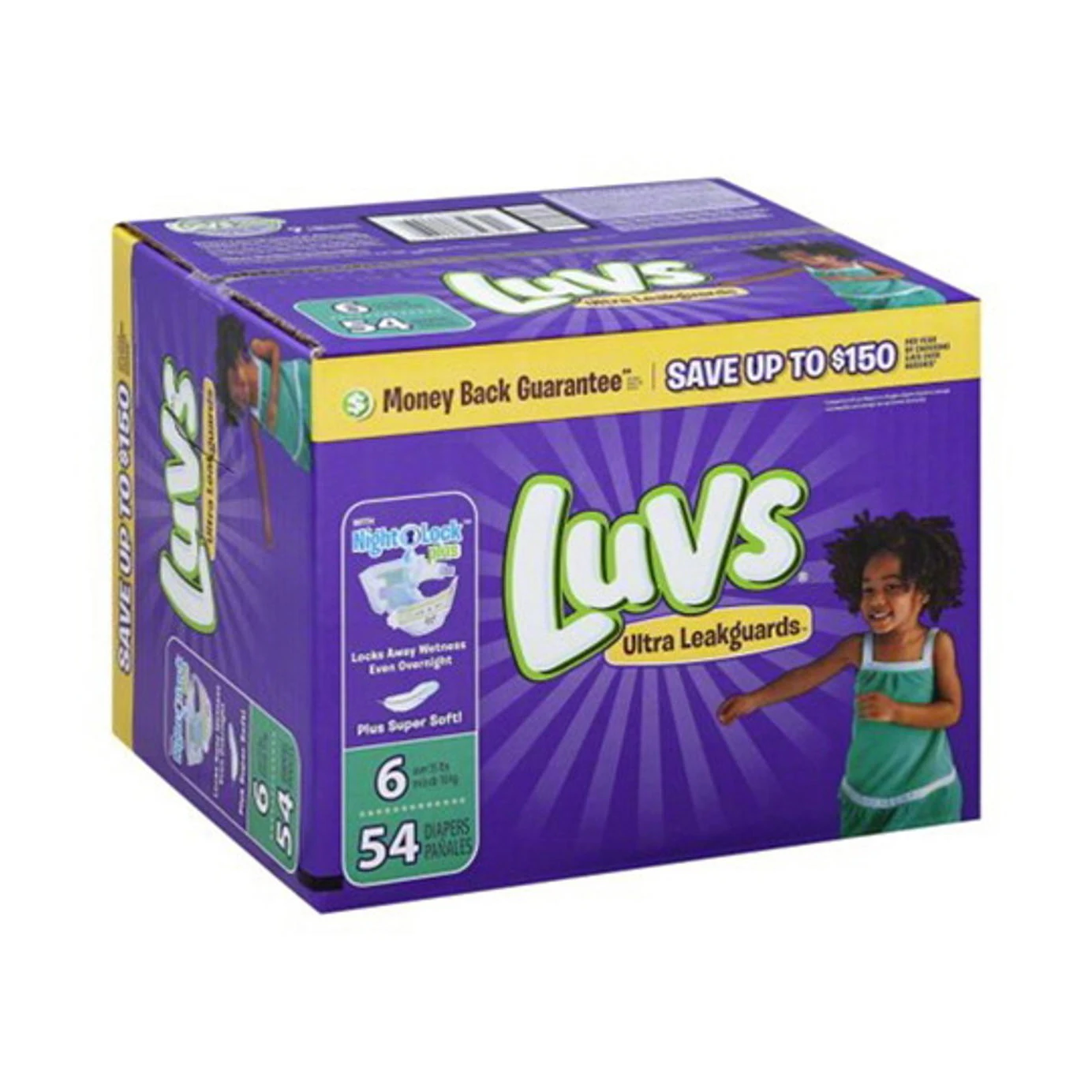 luvs pro level leak protection diapers size 5 172 count economy pack