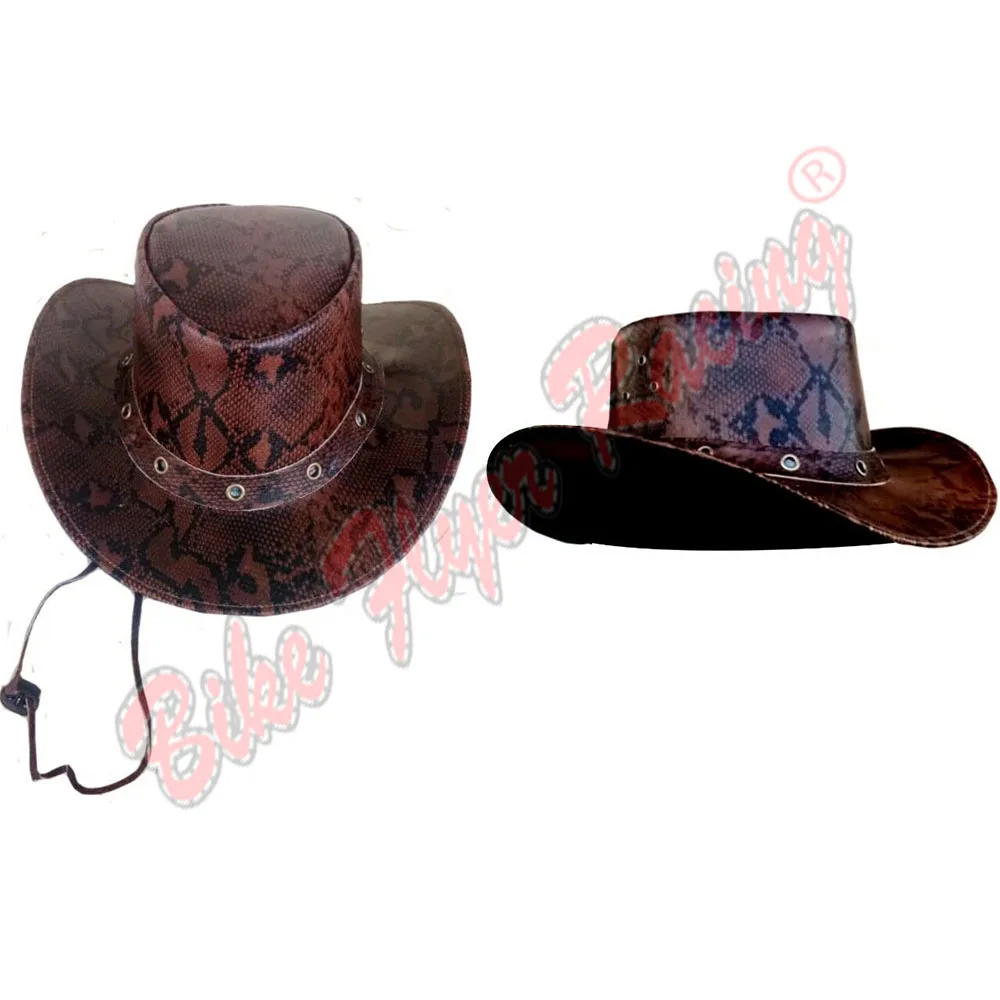 Genuine Real Leather Western Australian Outback Cowboy Bush Hat Chin Strap S-2XL New Custom Western Cowboy Men Outdoor Hats