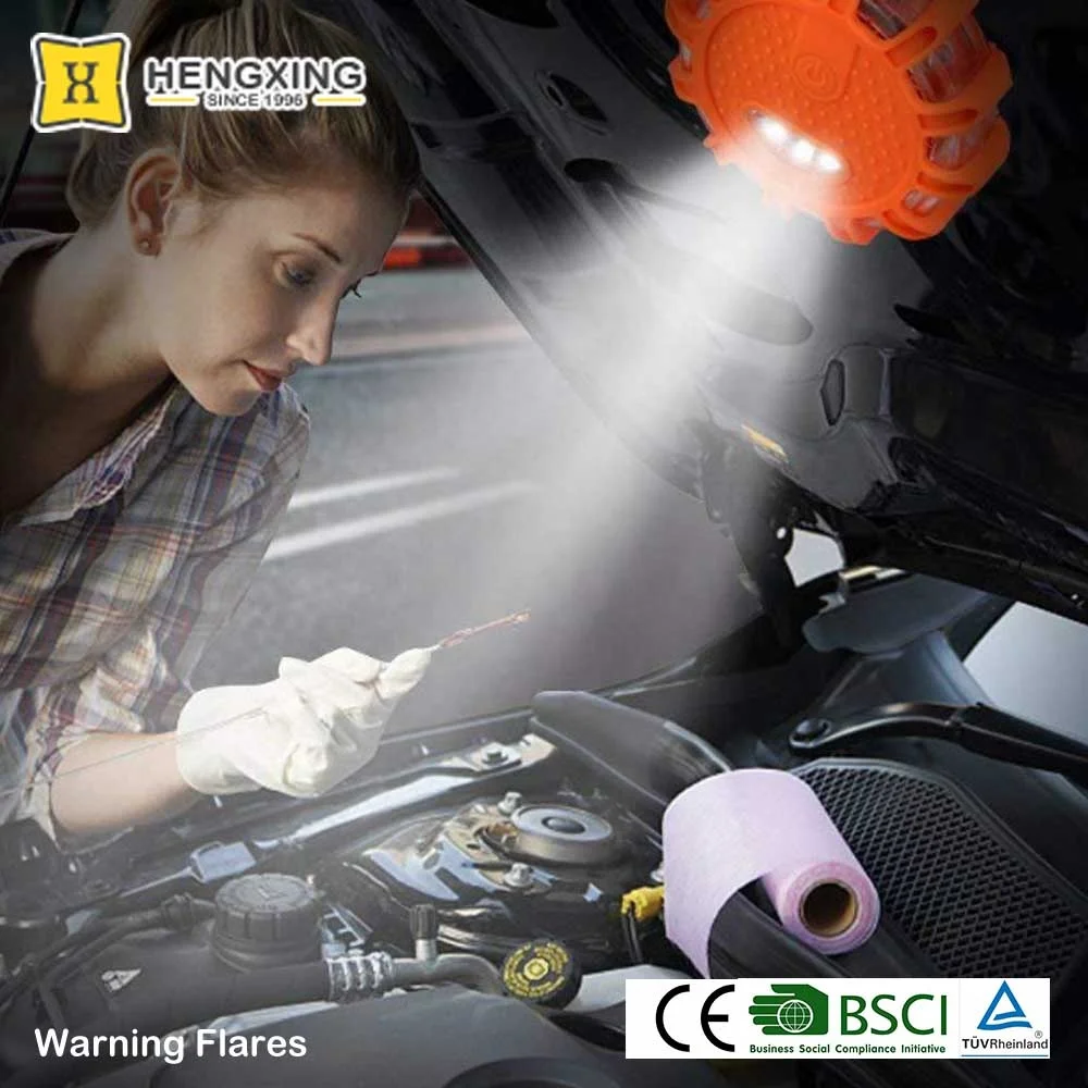 China Factory Magnet Waterproof Mini Warning Light 9 Flashing Steady On LED Road Safety Flare