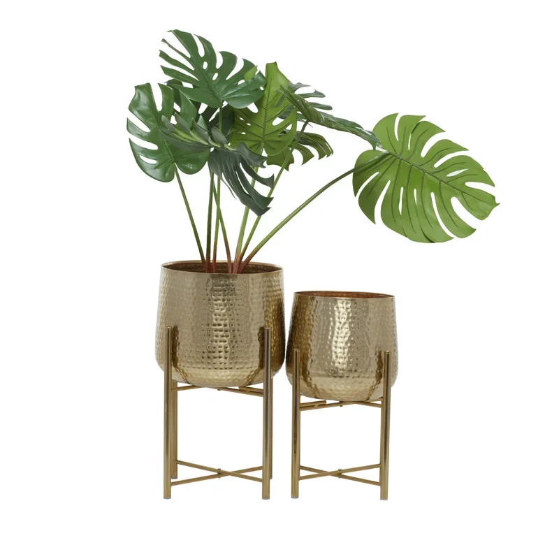 Beautifully Designed Brass Planter Pots for Indoor and Outdoor Plants Perfect for Modern Home Decorative Accents
