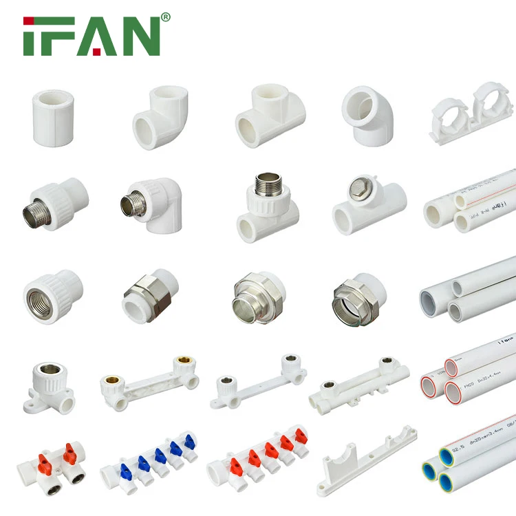 IFAN Customizatied White Color PPR Pipe Fittings Brass Insert PPR Pipe Fittings Plastic PPR Pipe Fitting