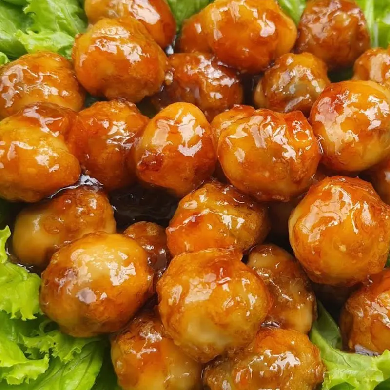 Salted quail eggs with nutritional additives are produced in bulk cans of 425/200g