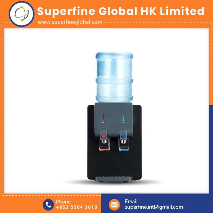 Premium Countertop Water Cooler Dispenser, Holds 3 or 5 Gallon Jug Top Loading, Hot and Cold Water