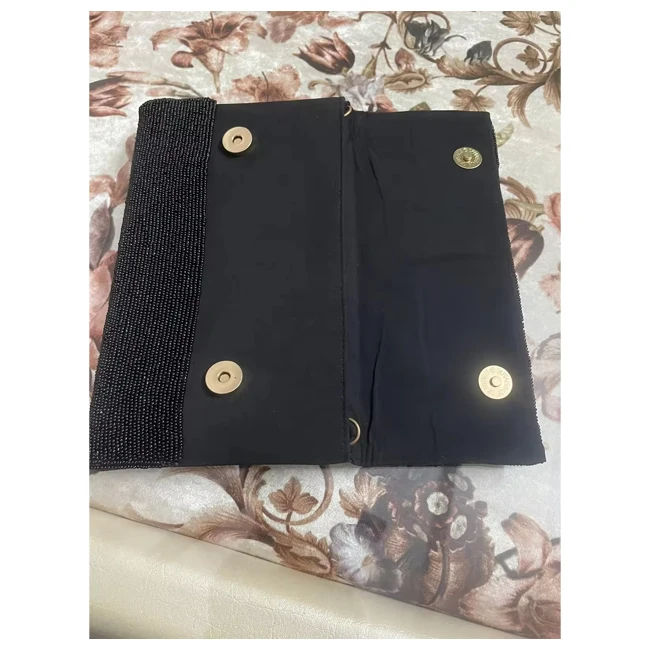 Handcrafted Indian Beaded Minnie Mouse Design with Detachable Chain Cross Body Clutch Bag for Evening Party