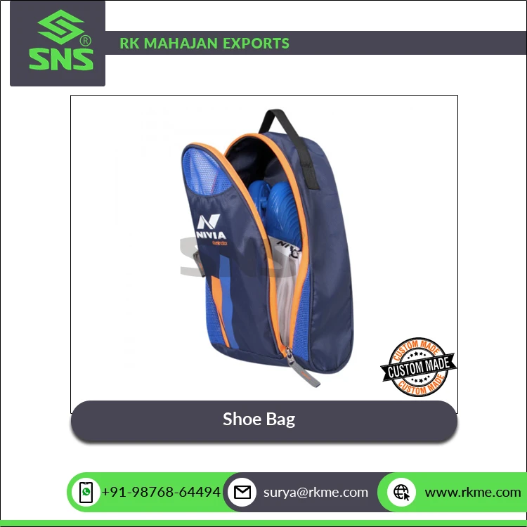 Superior Quality 7 Litre Capacity Polyester 420D PU Material SNS DOMINATOR Soccer Rugby Boots Sneakers Flip Flops Shoe Bag