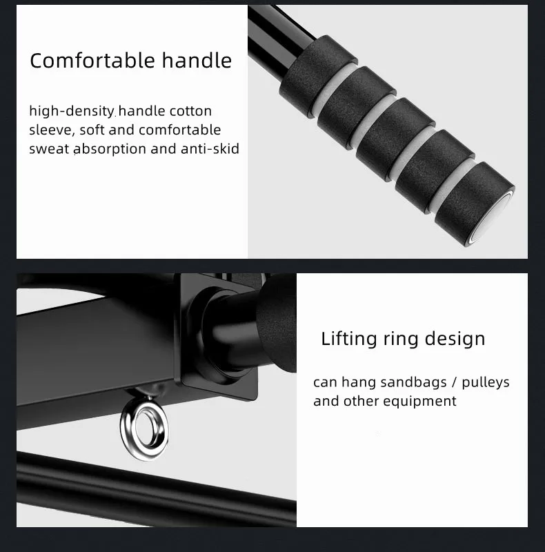 Fitness Heavy Duty Wall Mount Pull Up Bar  Home Gym Foam Handle Chin Up Bar Upper Body Workout Strength Training Equipment