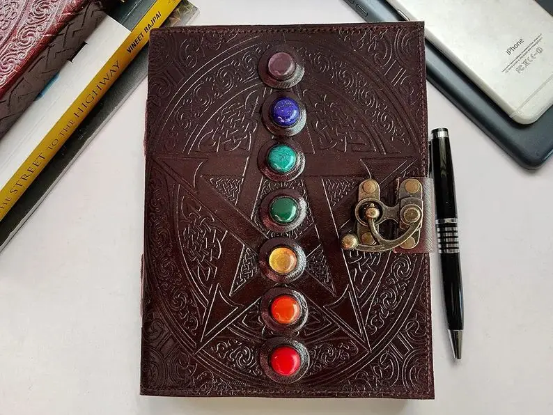 Handmade Paper Notebook Leather Bound Vintage Journal in 8x6 Inches Retro Travel Diary Available in A4 A3 A6 Sizes