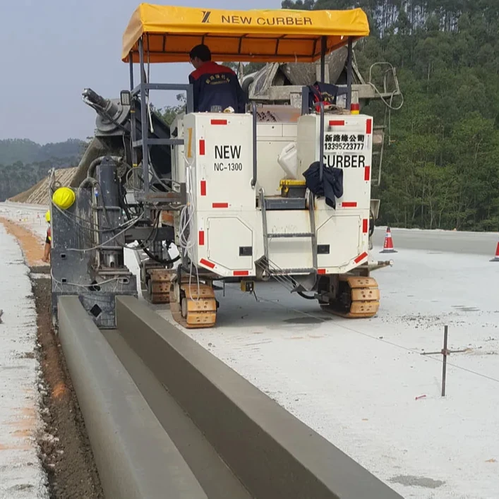 NC1600 Concrete Curb & Gutter Machine slip form paver Concrete Paving With 3D Stringless Guidance