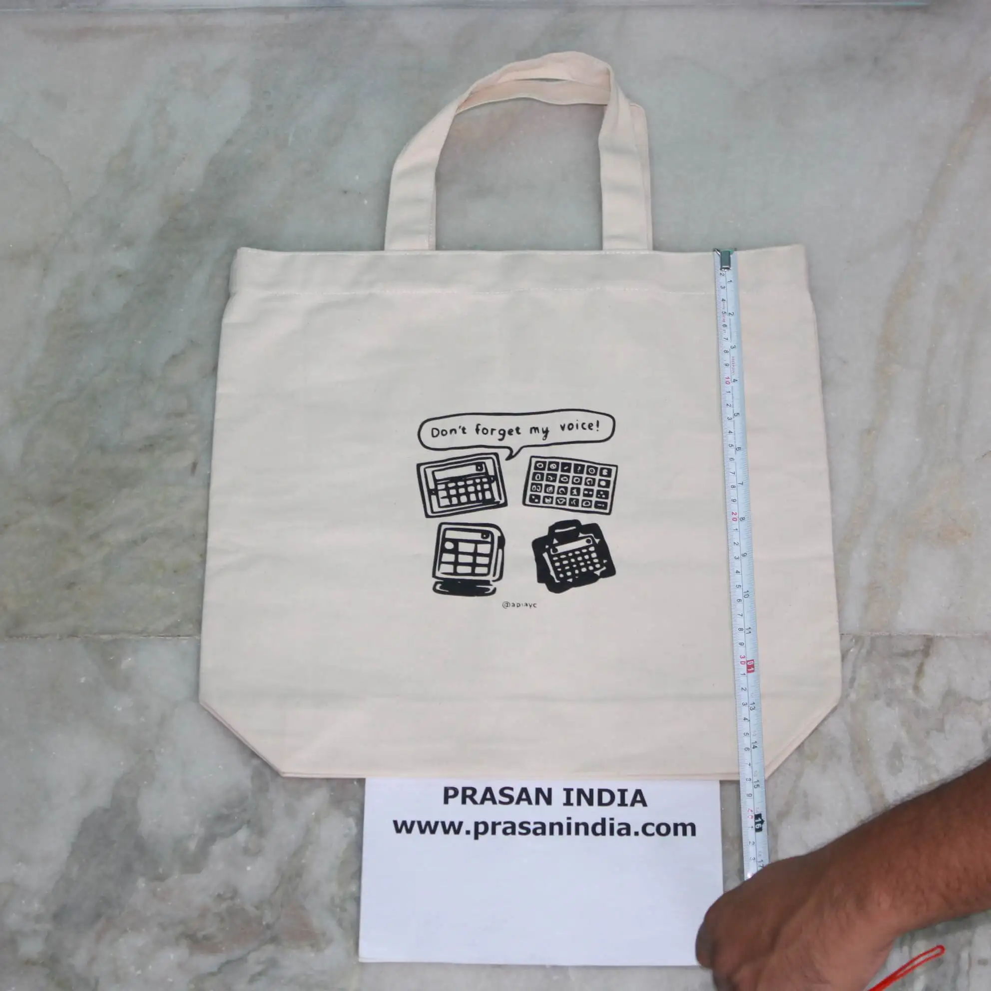 A high quality natural Calico Tote Bag perfect for Block Printing Stencilling Embroidering or Painting onto