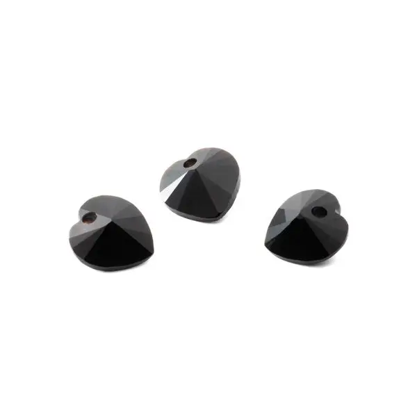 Direct from Factory High-End Natural 8mm Black Onyx Beads Heart Shape Gemstone for Jewelry Making Loose Stone