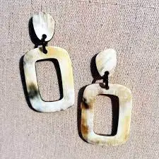High-Quality Natural horn Earring for Woman earring Horn jewelry natural daily use Buffalo Eye wear customized size by gm impex