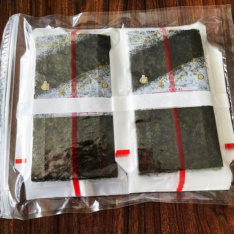 RTS half cut size roasted sushi nori seaweed with opp film triangle rice ball onigiri nori wrapper
