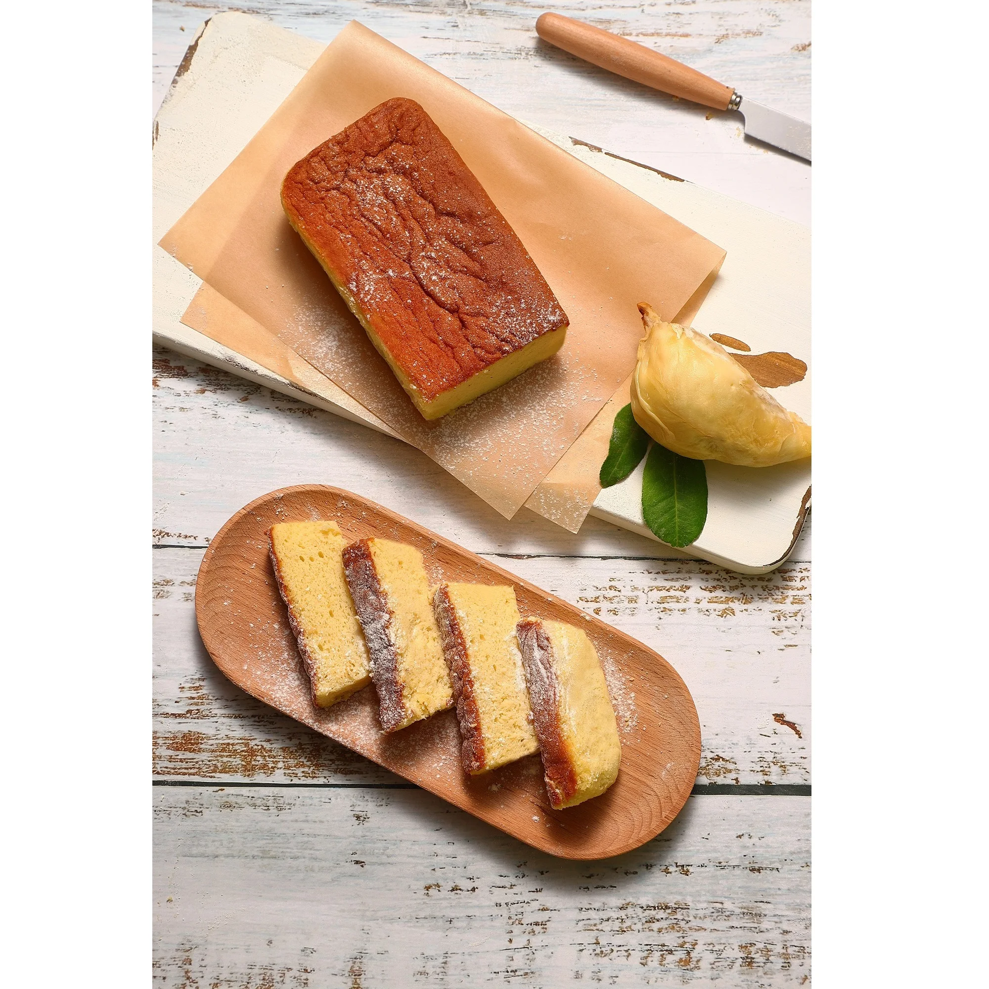 Silky Smooth Creamy Aroma Sweet 12 months Shelf Life 200g Malaysia Frozen Sultan King Durian Cheesecake