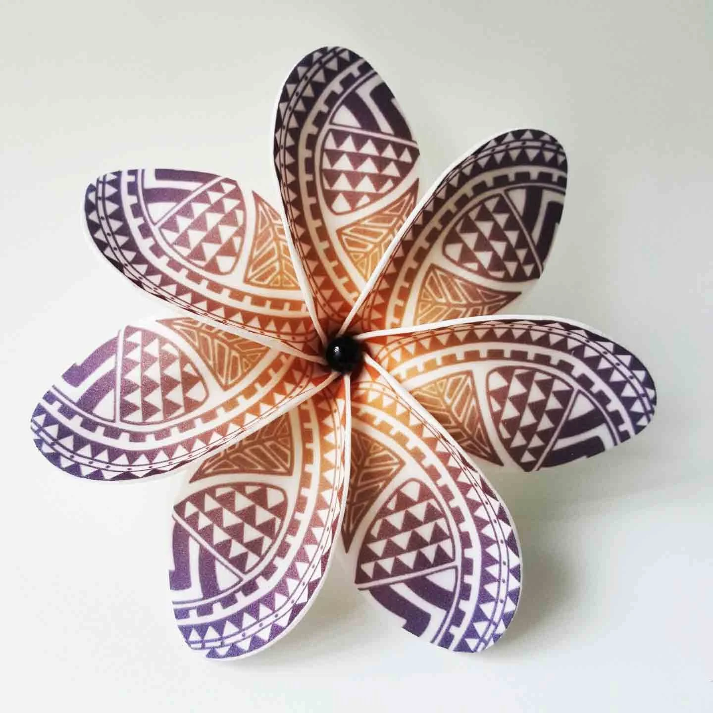 Best seller good quality Handcraft Handmade artificial tahitian foam flower with special tattoo and color pattern