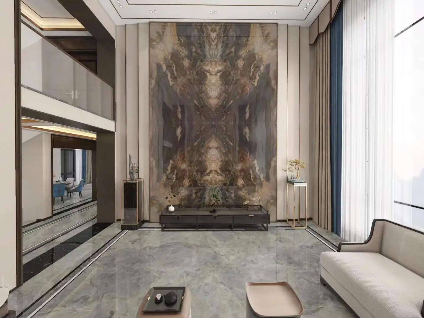 Hot Selling Luxurious Brazilian Purple Quartzite Slab With Wavy Veins For Wall Cladding Backdrop Countertop