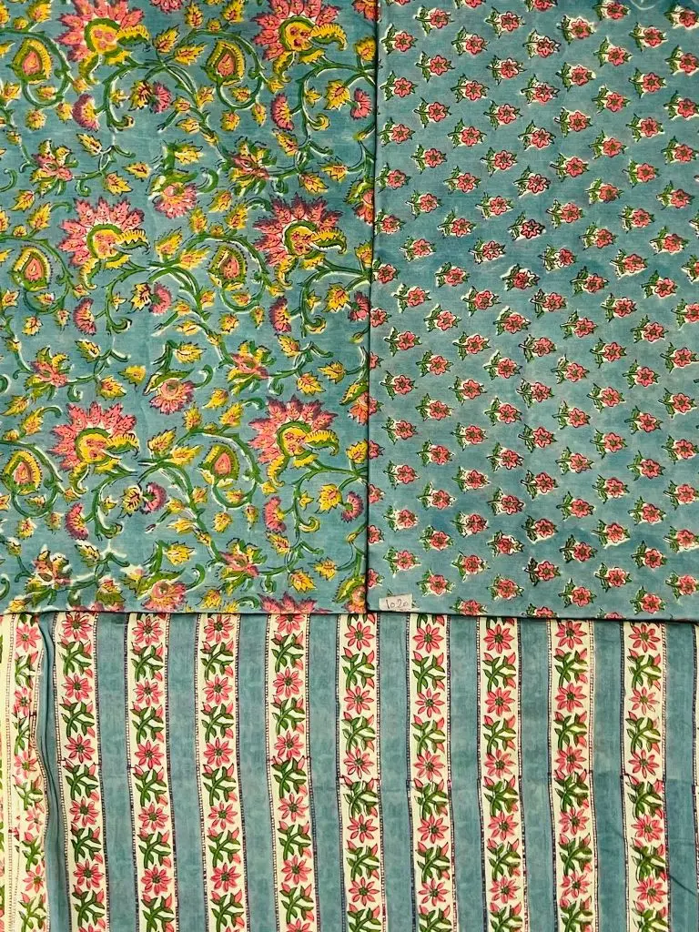 Hand block printed cotton fabric Beautiful Design dress material fabric by the Yard at factory rate Manufacture supplier wholesale