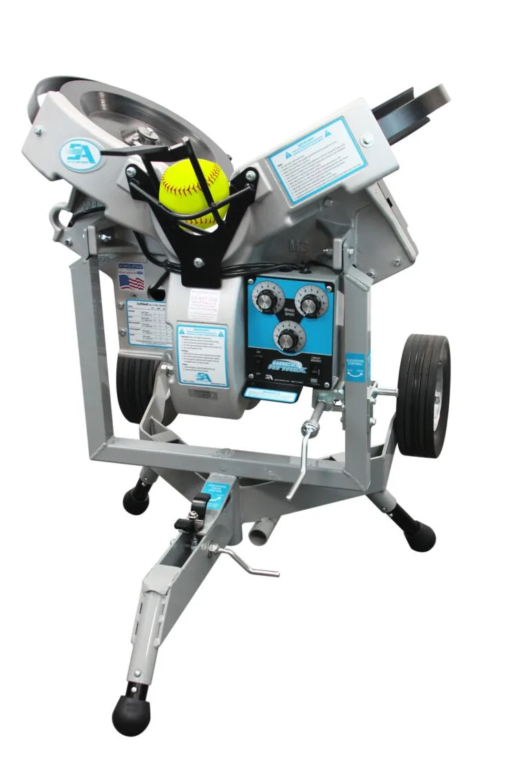 Genuine Quality HACK ATTACK Wheel Softball Pitching Machine with a ready supply of all parts and accessories