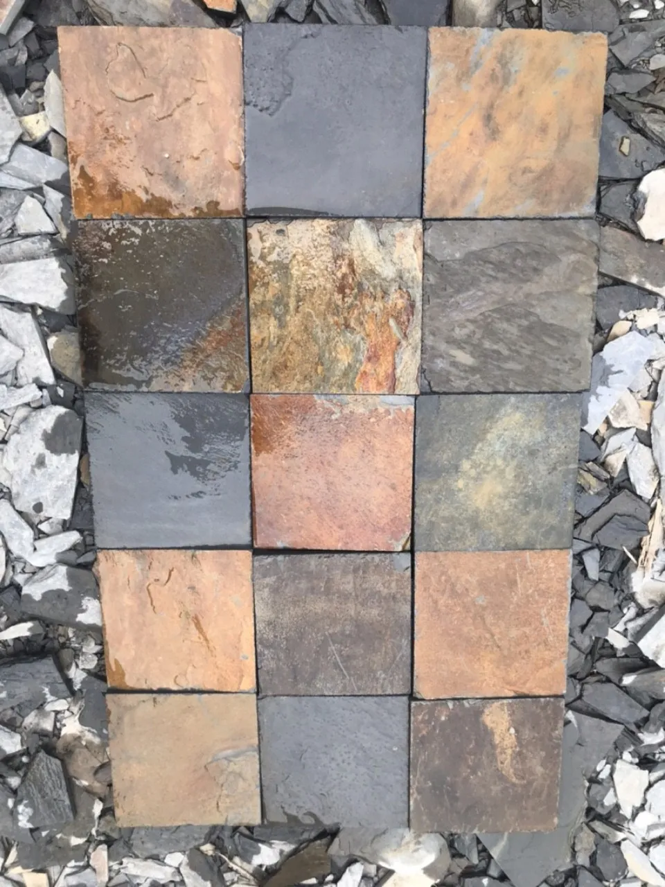 Slate stone wall cladding for exterior decoration multicolor black slate stone Limestone outdoor