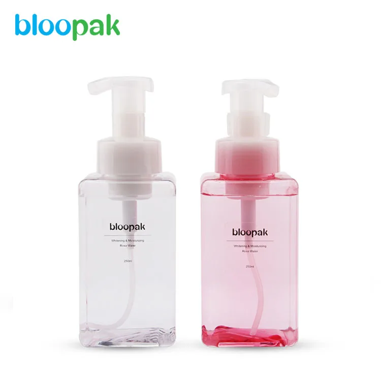Personal Care Packaging Wholesale clear plastic foaming hand soap bottle,square 150ml foam pump bottle