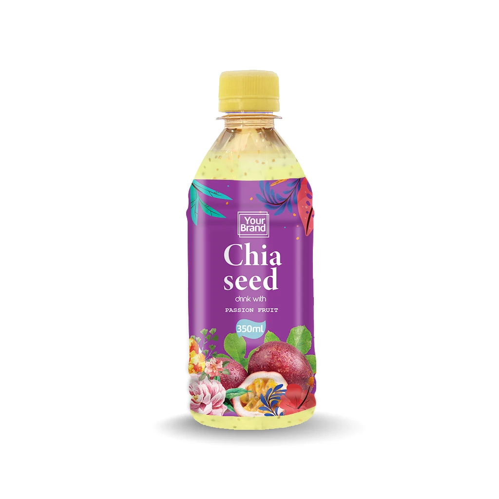 Wholesale Chia seed Drink High Quality in 350ml bottle with Many Flavor from Viet Nam