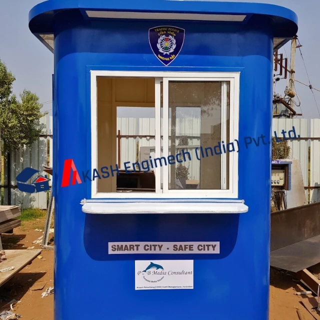 Security Cabin Non-corrugated Police Booth, designed to provide a secure and durable solution for police and security personnel