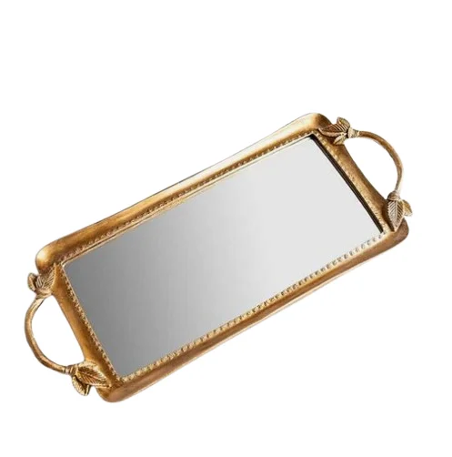 Glossy Antique Finished Serving Trays Used for Serving Delicious Food at Home and Hotel Manufacture by India