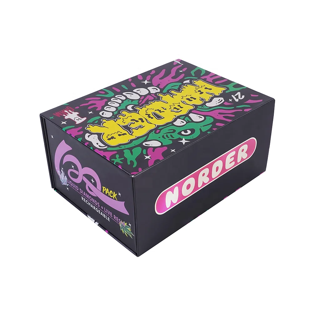 Custom Luxury Folding Gift Boxes Hard Cardboard Rigid Magnet Box with UV Coating and Vanishing Printing Mat with Magnetic Lid