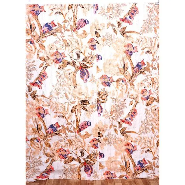 Wholesale King Size Indian Kantha Quilt Handmade Cotton Blanket Bedspread Throw Indian Style Bedding Set