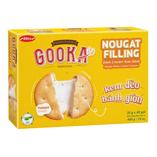 Premium quality Nougat Filling Onion Cream Cracker 400g