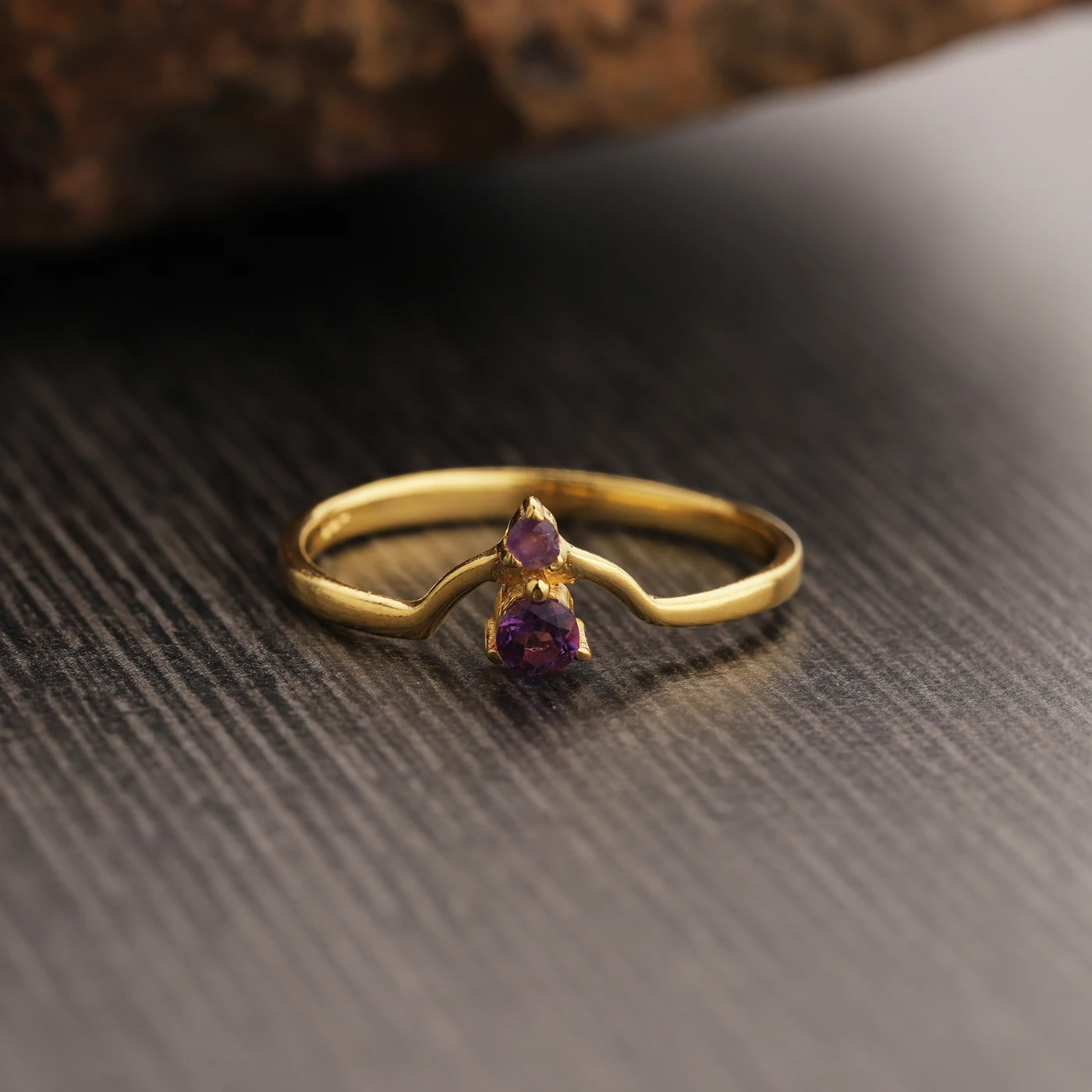 Custom Classy Luxury Dainty 925 Sterling Silver Fine Jewelry Natural Purple Amethyst Gemstone Solid Finger Rings For Women Girls