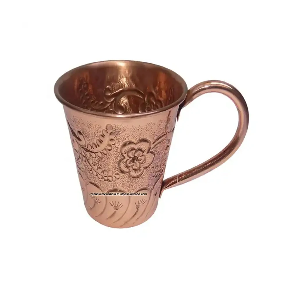 Latest Design Pure Source India Pure Copper Glass Flower For Home Hotel Bar Restaurant Party From Exporter